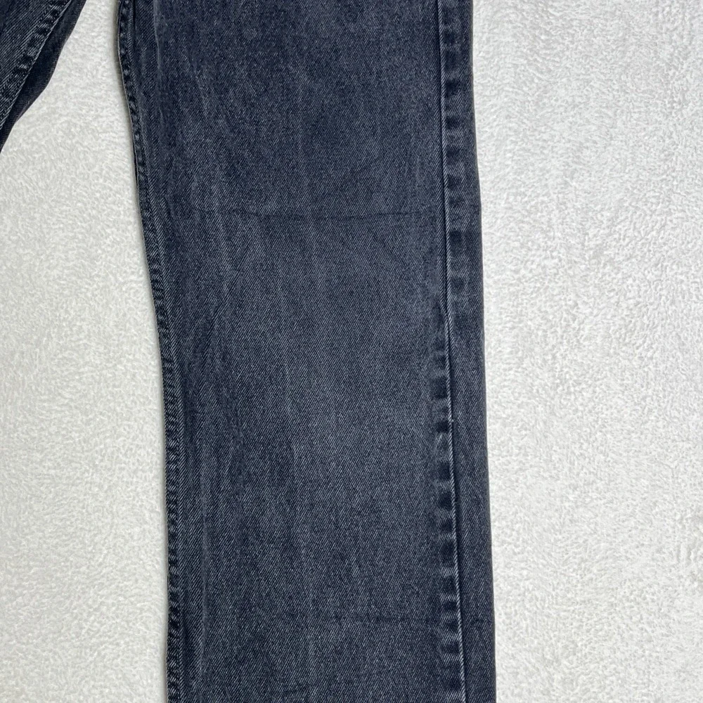 Levi's 505 Jeans Mens 33x32 Black Regular Fit Straight Leg Faded Denim Casual